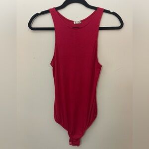 Free People Red Bodysuit